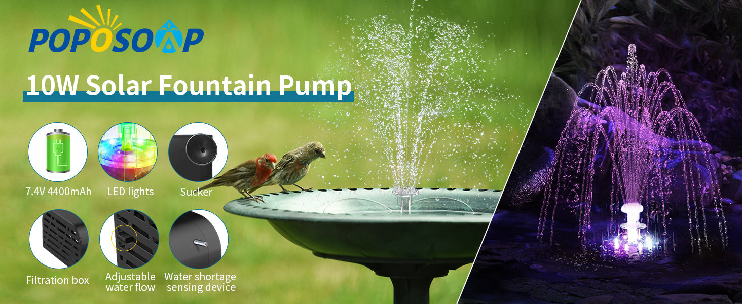 Multi-functional Use of Poposoap Floating Fountain for Pool