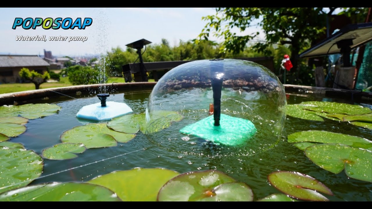 How to Use Poposoap Solar Panel and Water Pump to Keep the Pond Water Clear