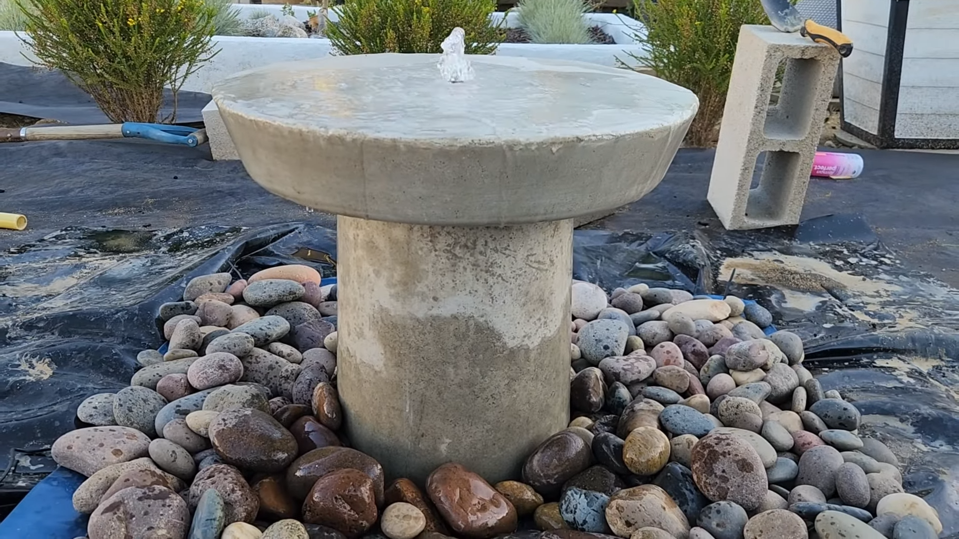 DIY Concrete Water Feature | Restoration Hardware | POPOSOAP Solar Pump