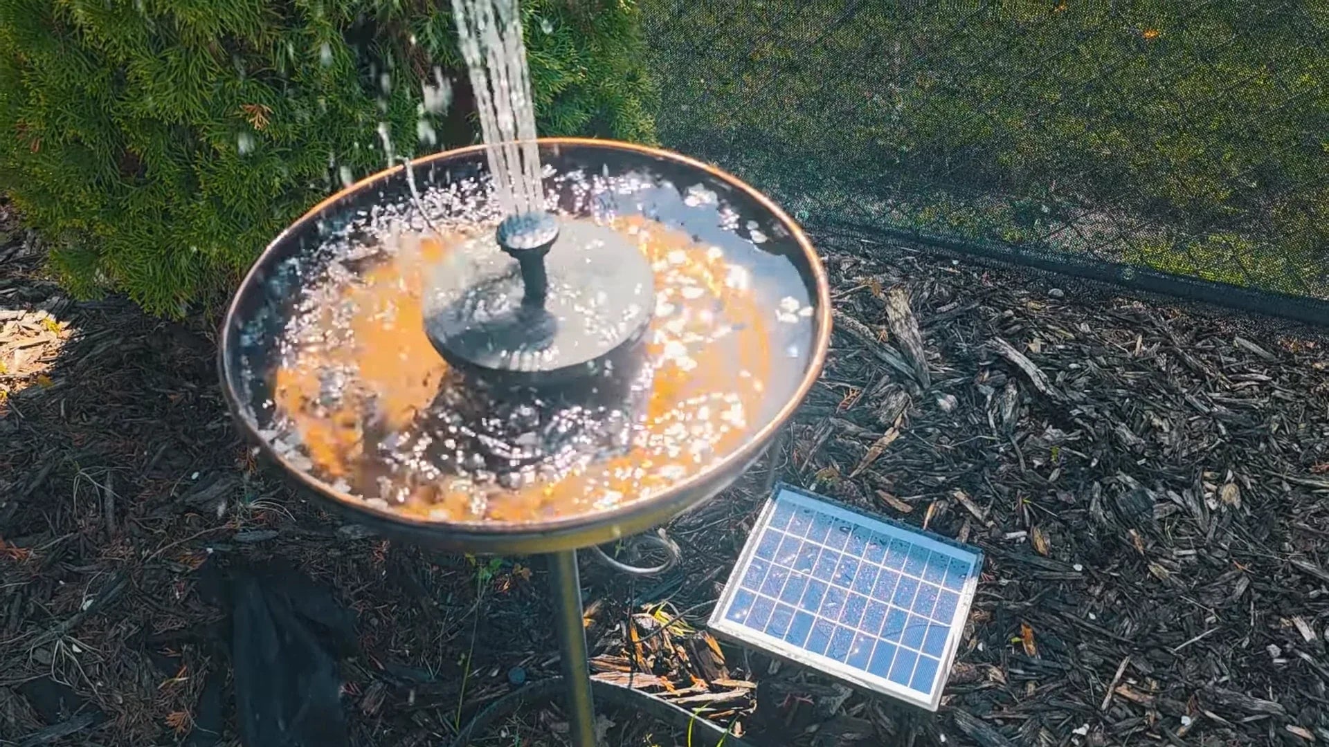 Add Some "Liveliness" to the Yard: Solar Bird Bath Fountain Installation