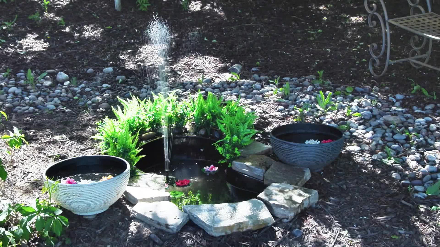 Visual and Auditory Enjoyment Using the Poposoap Solar Water Fountain