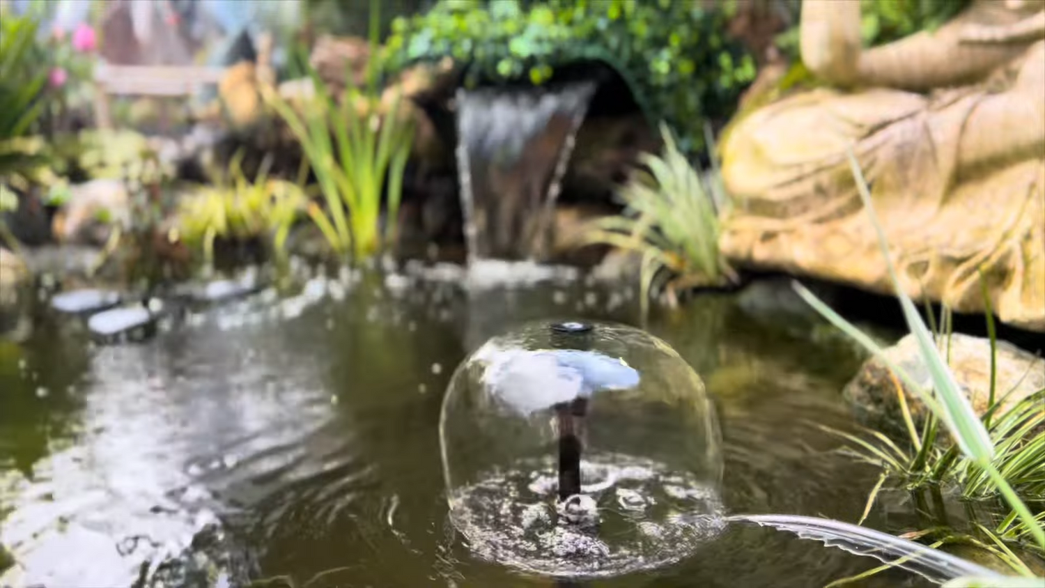 Poposoap Solar Fountain Kit Unboxing Test and Natural Waterscape Creation Guide