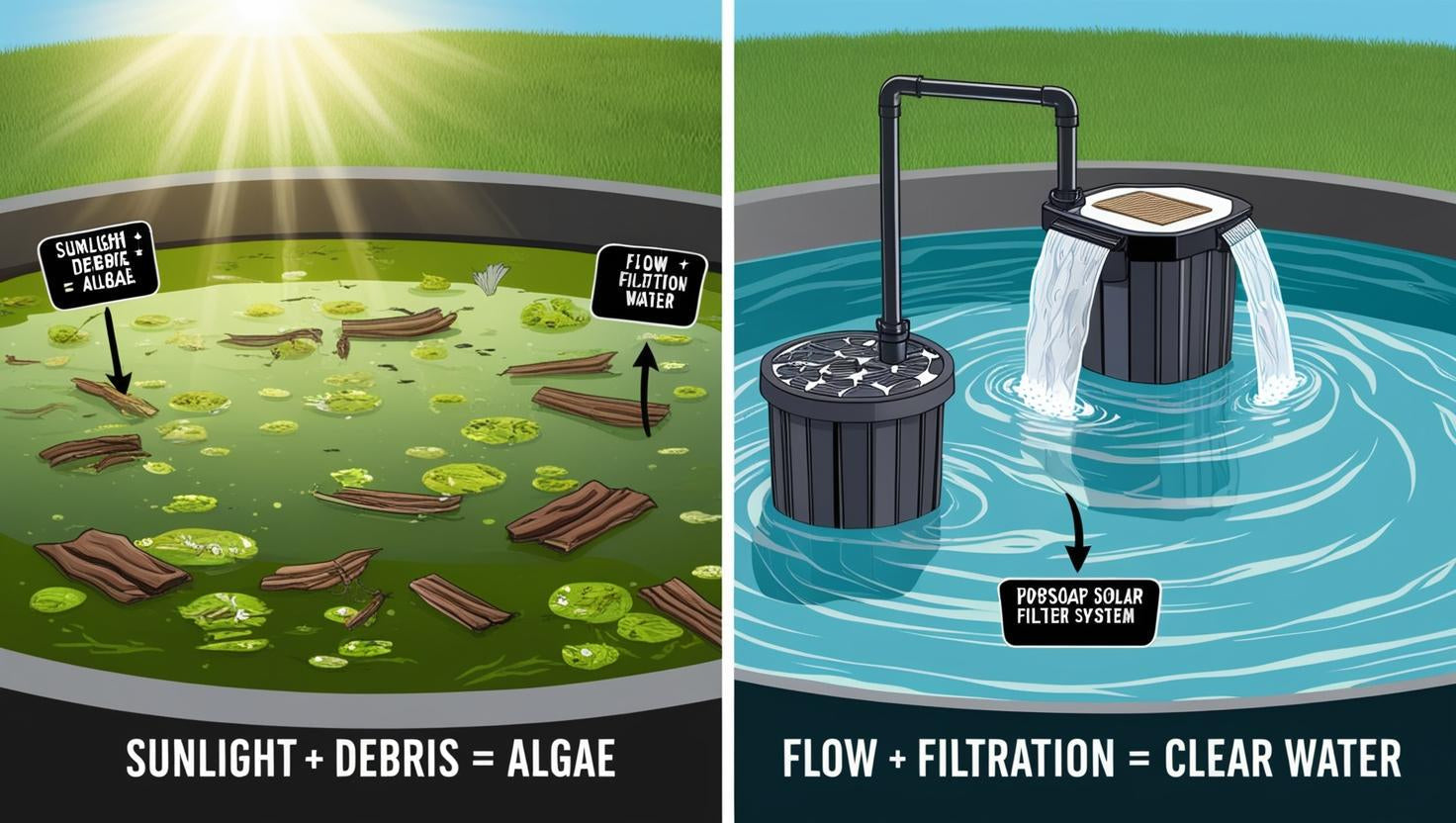 How to Remove Algae from an Exterior Water Fountain with Easy Eco-Friendly Steps