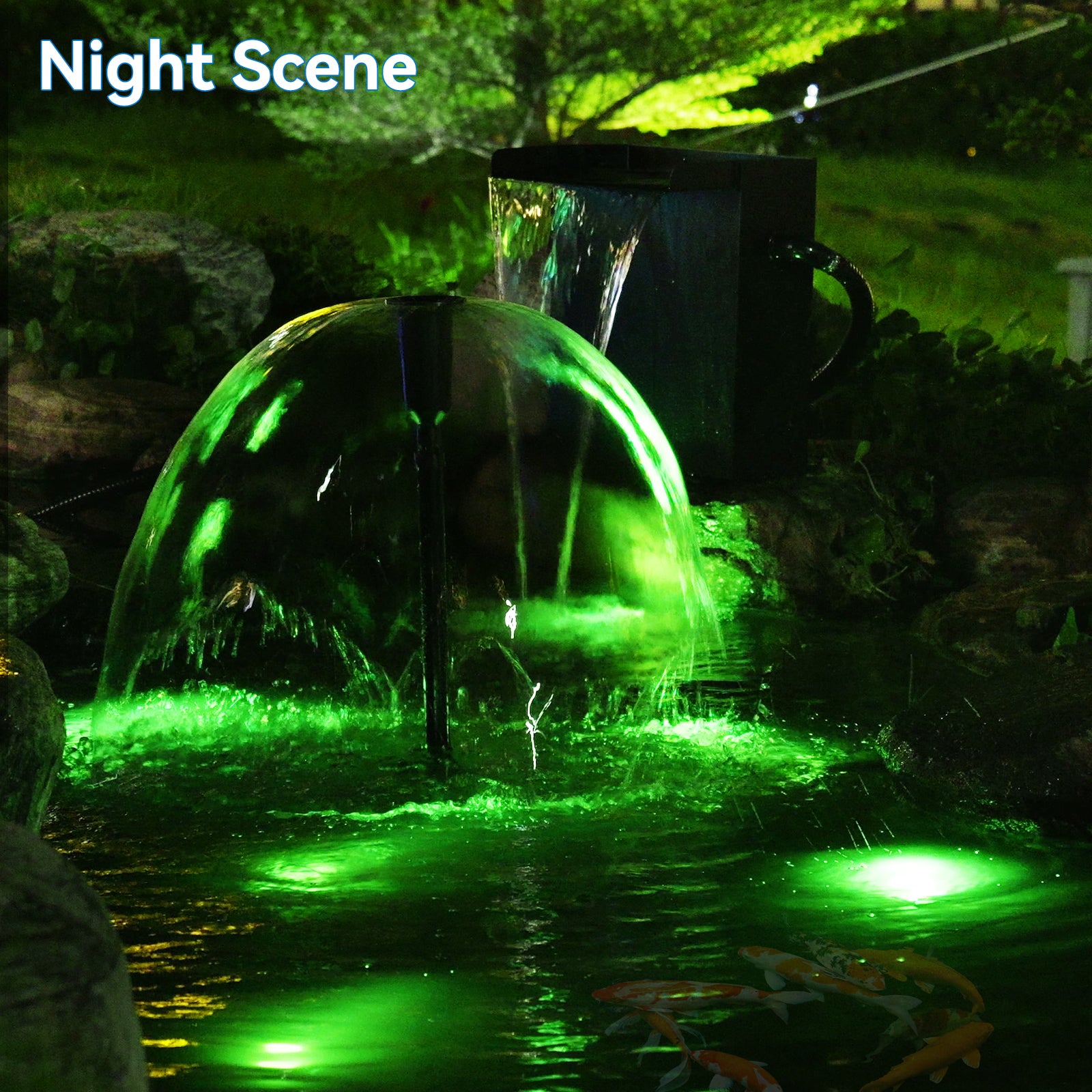 4′ x 4′ Pond Pro Kit | 5-in-1 Filter, Waterfall, Lights, Pond Liner & Underlayment