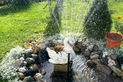 Lay the anti-seepage fabric (such as PVC/ rubber film), and then lay the sand layer or pebbles.