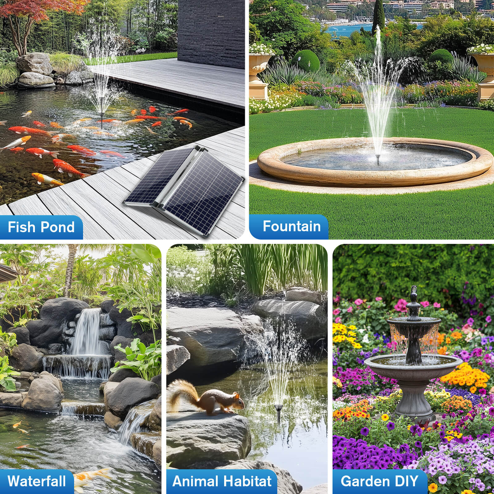 70W 680GPH Solar Water Fountain Pump