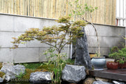 Add float balls, water feature lights and landscape sculptures.