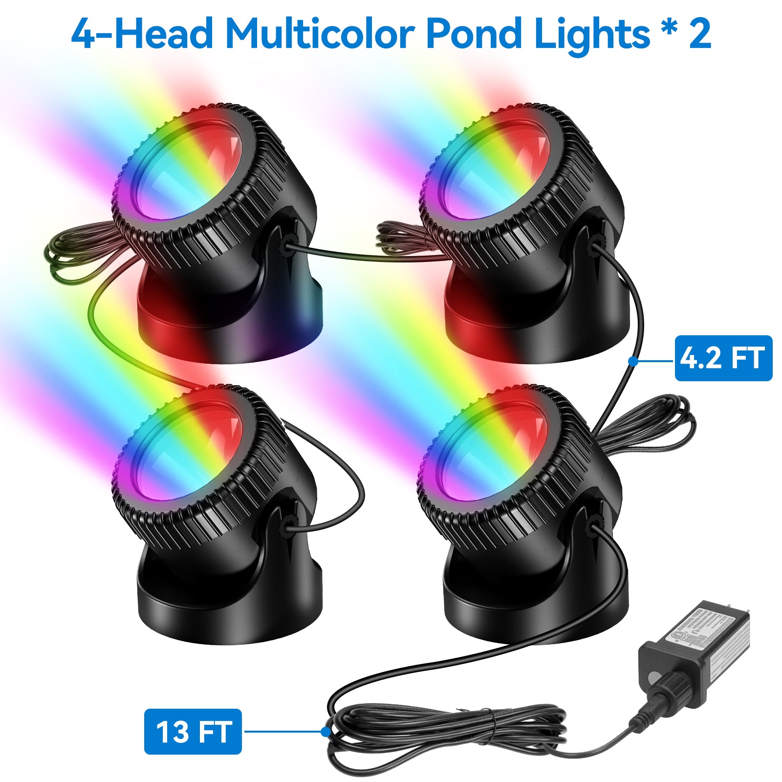 7′ x 7′ Pond Pro Kit | 5-in-1 Filter, Waterfall, Lights, Pond Liner & Underlayment