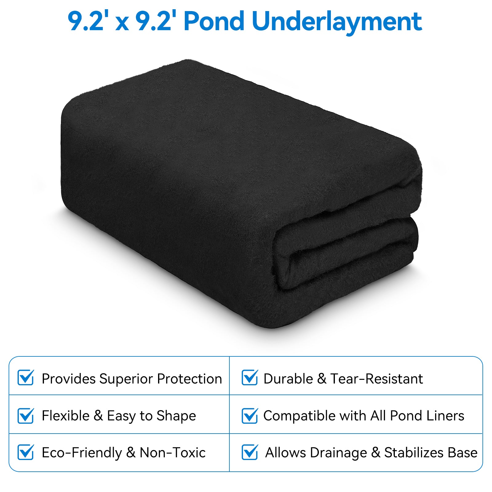 4′ x 4′ Pond Starter Kit | 5-in-1 Filter, Waterfall, Lights, Pond Liner & Underlayment