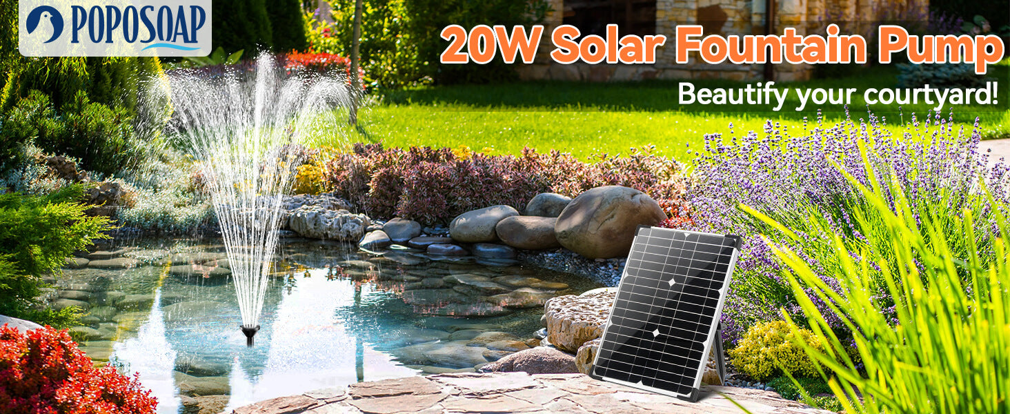 20W Solar Fountain Pump – Instantly Upgrade Your Backyard