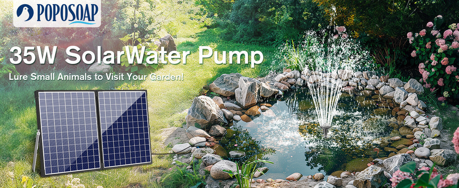 35W Solar Water Pump – Powerful Fountain for Wildlife Gardens