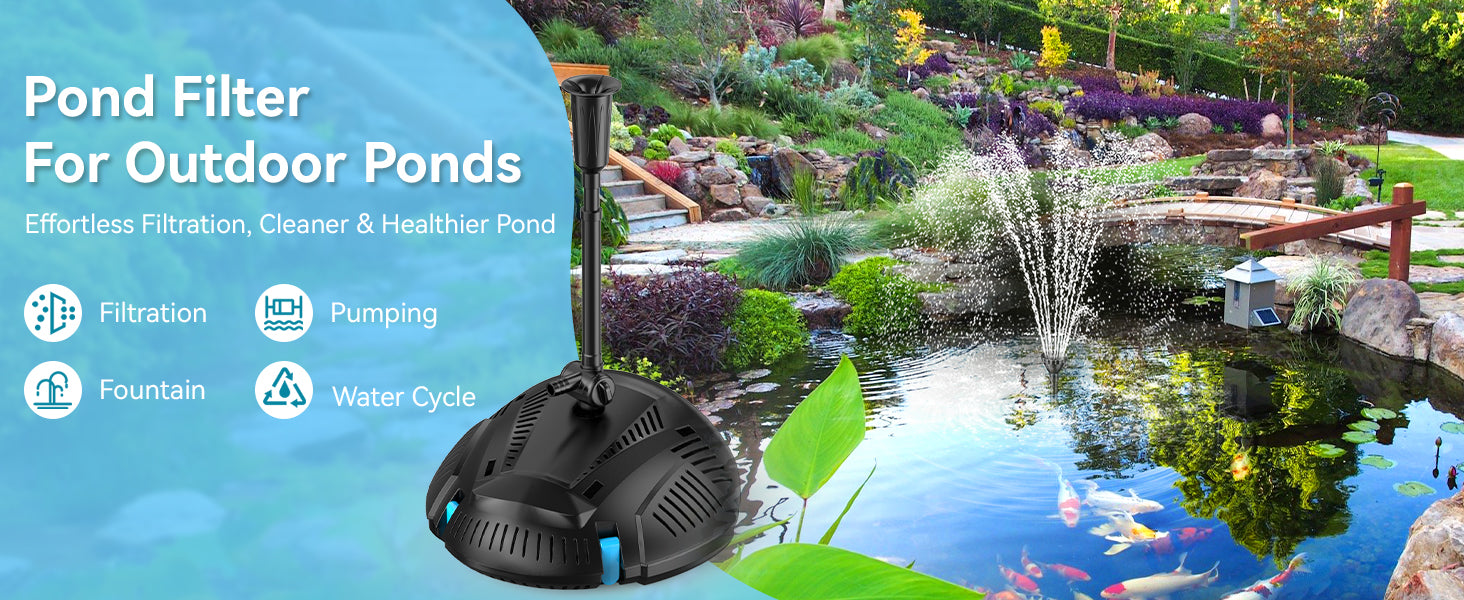 70W Solar Pond Filter Fountian Kit