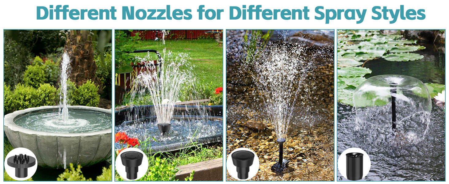 Different Nozzles for Different Spray Styles