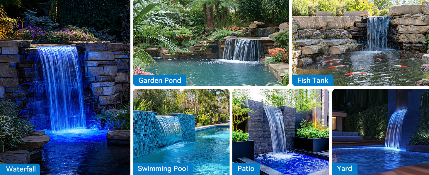 Pond Waterfall Kits for Wide Applications