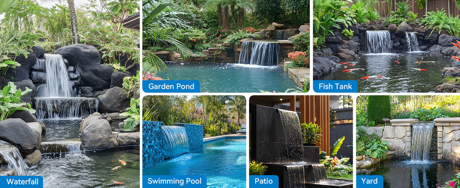 Pond Waterfall Kits for Wide Applications