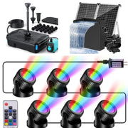 6′ x 6′ Pond Decor Kit | 3-in-1 Filter, Waterfall & Lights