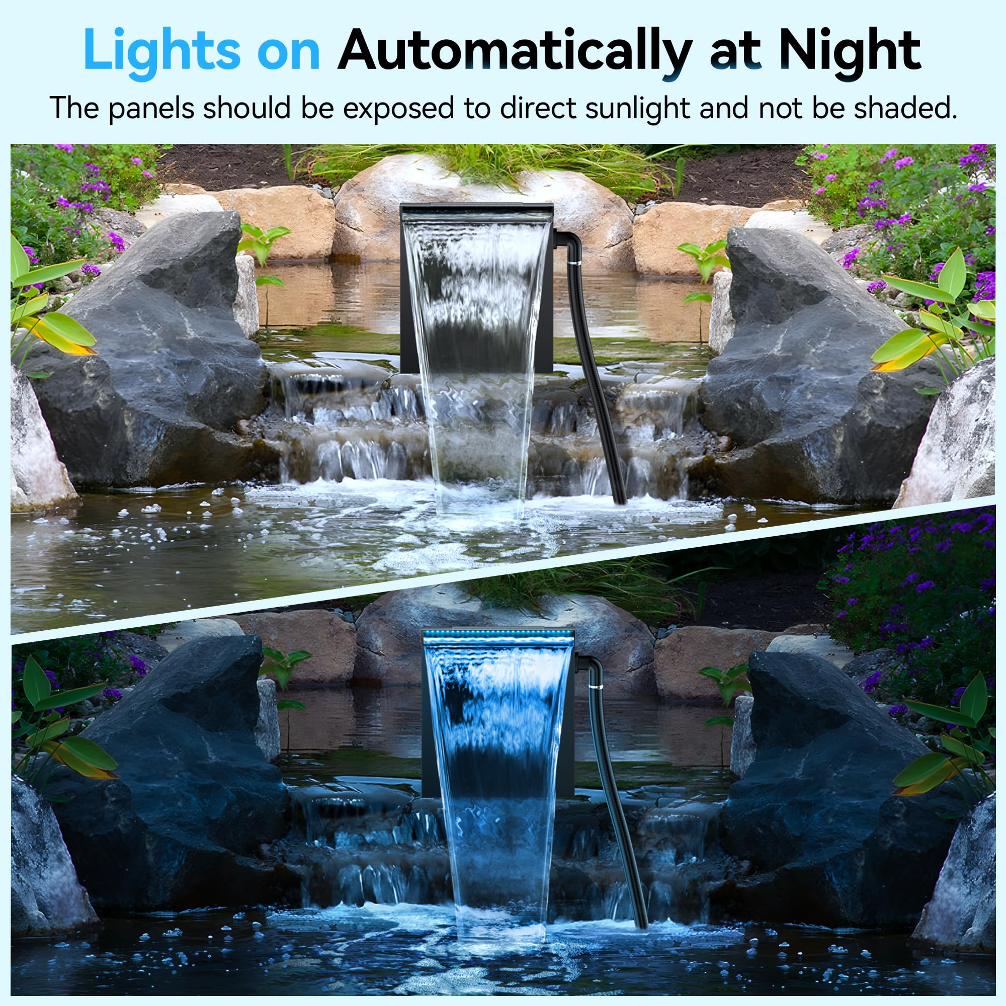 8" Metal Waterfall Box LED Light Strip