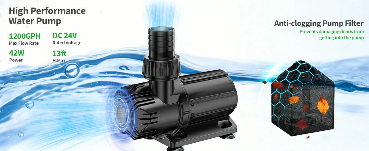 outdoor waterfall wall fountain pump