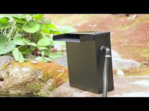 40W 660GPH Electric Waterfall Pump Kit with 12"x13.4" Spillway (LED)