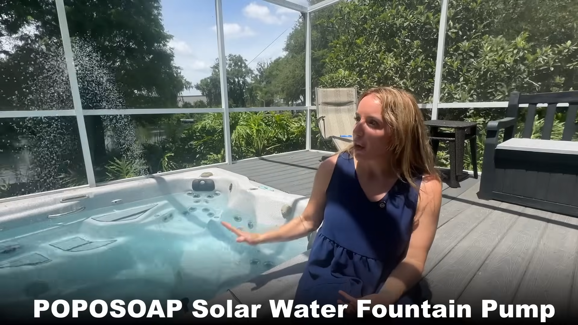 Embrace the beauty of nature: Poposoap solar fountain pump lights up the vitality of the courtyard