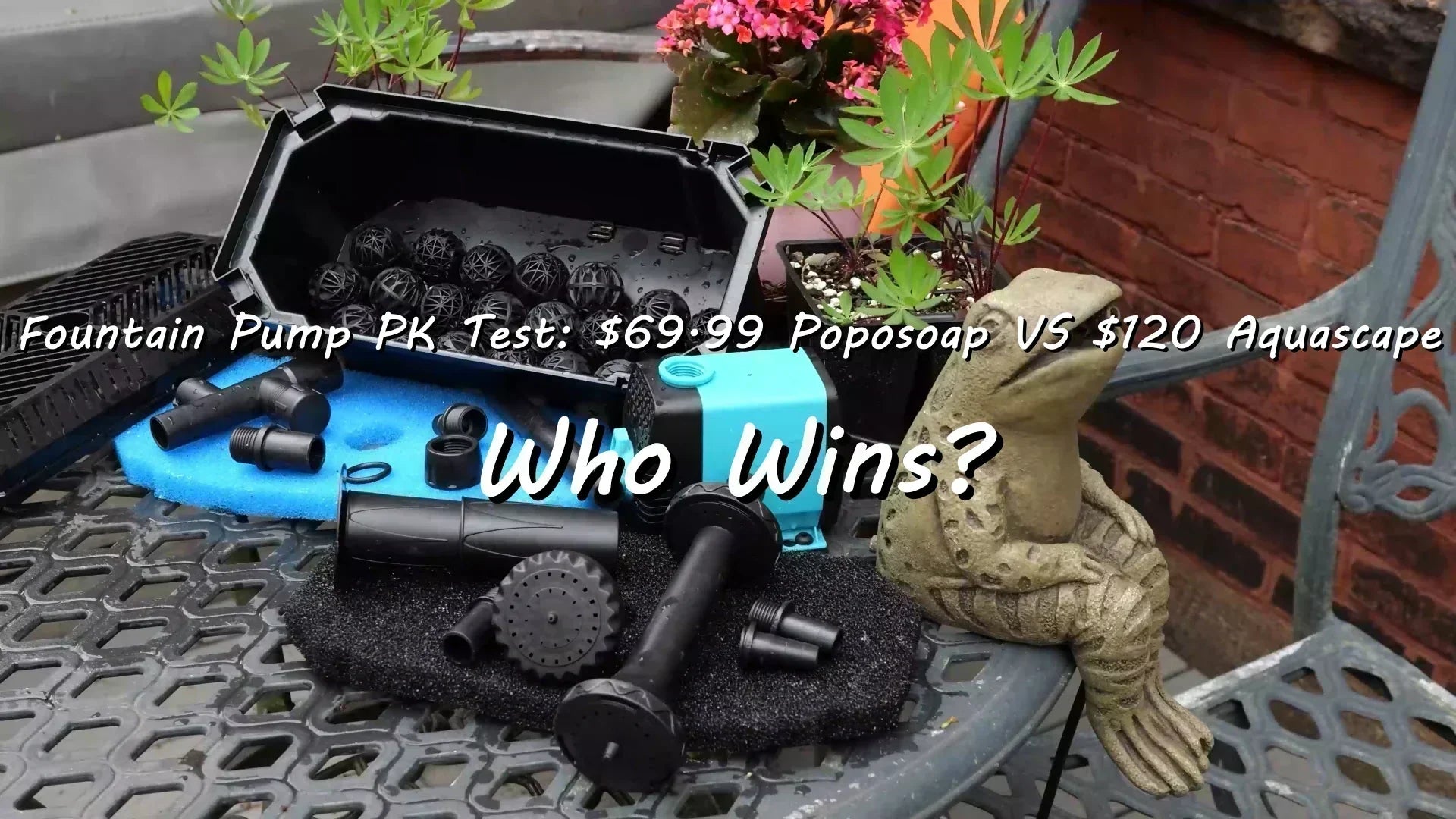 Fountain Pump PK Test $69.99 Poposoap VS $120 Aquascape