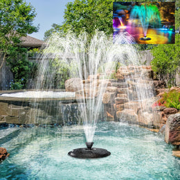 45W 660GPH Floating Fountain with LED Lights