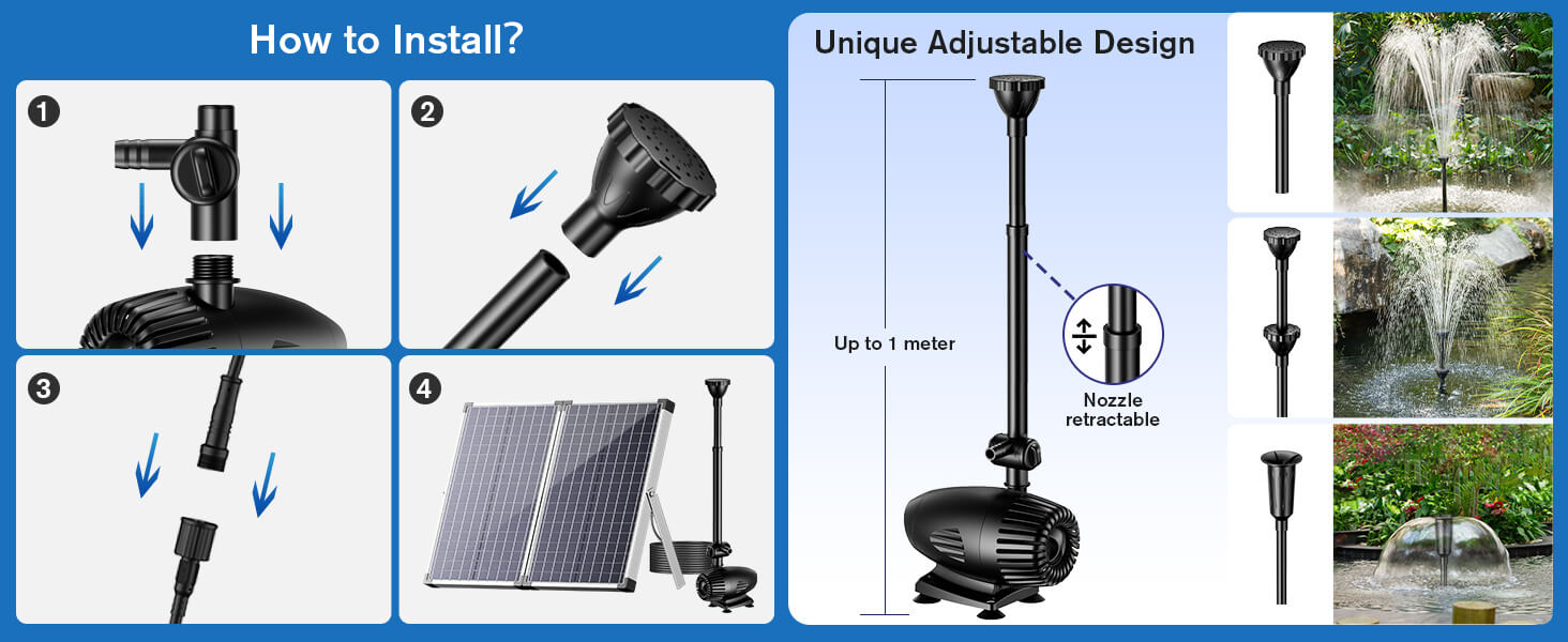 Easy Installation with Adjustable Nozzle Design