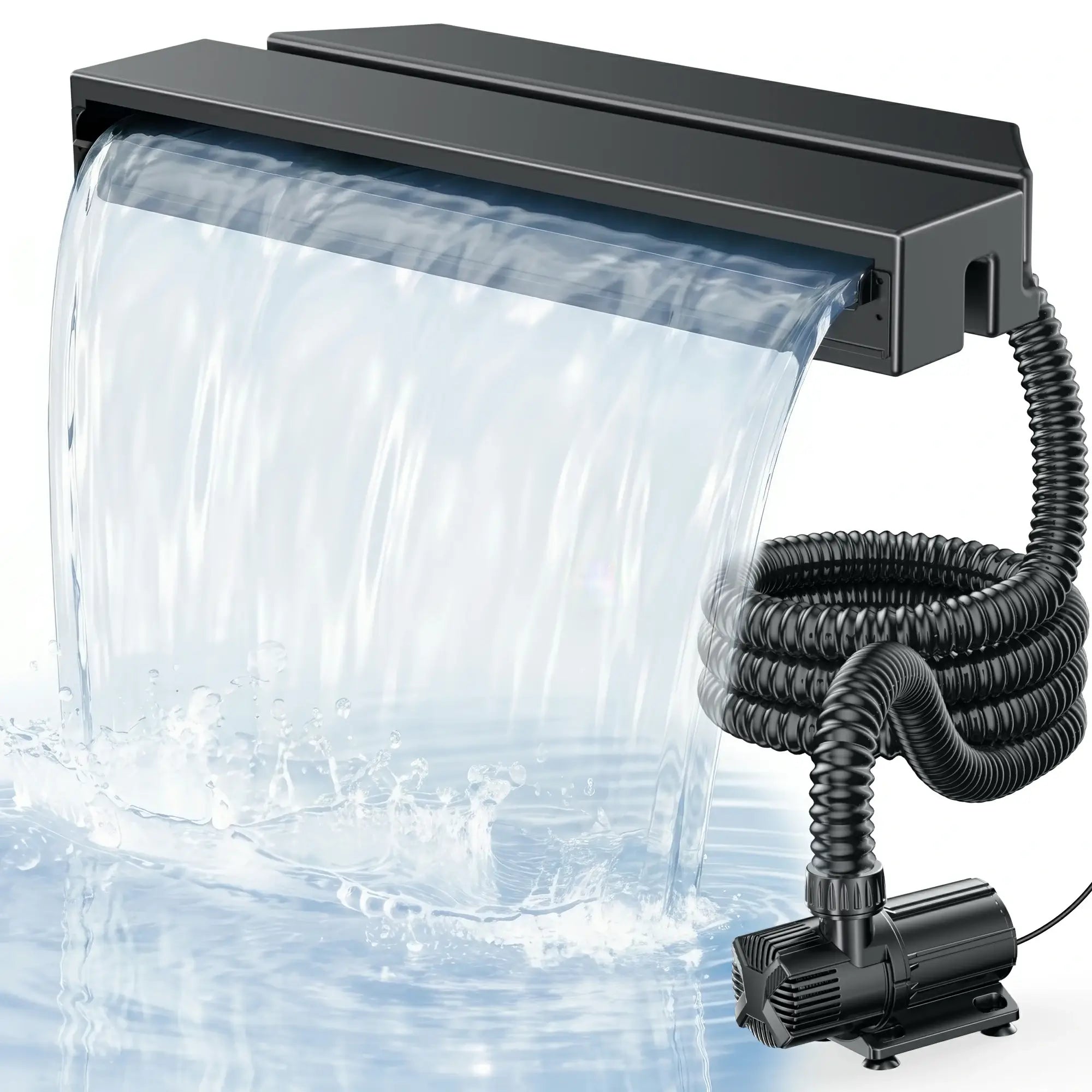 63W 1600GPH Waterfall Pump with 23" Waterfall Spillway