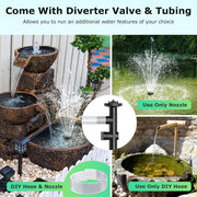 35W Solar Water Fountain Pump Come With Diverter Valve and Tubing