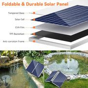 35W Solar Water Fountain Pump Foldable and Durable Solar Panel