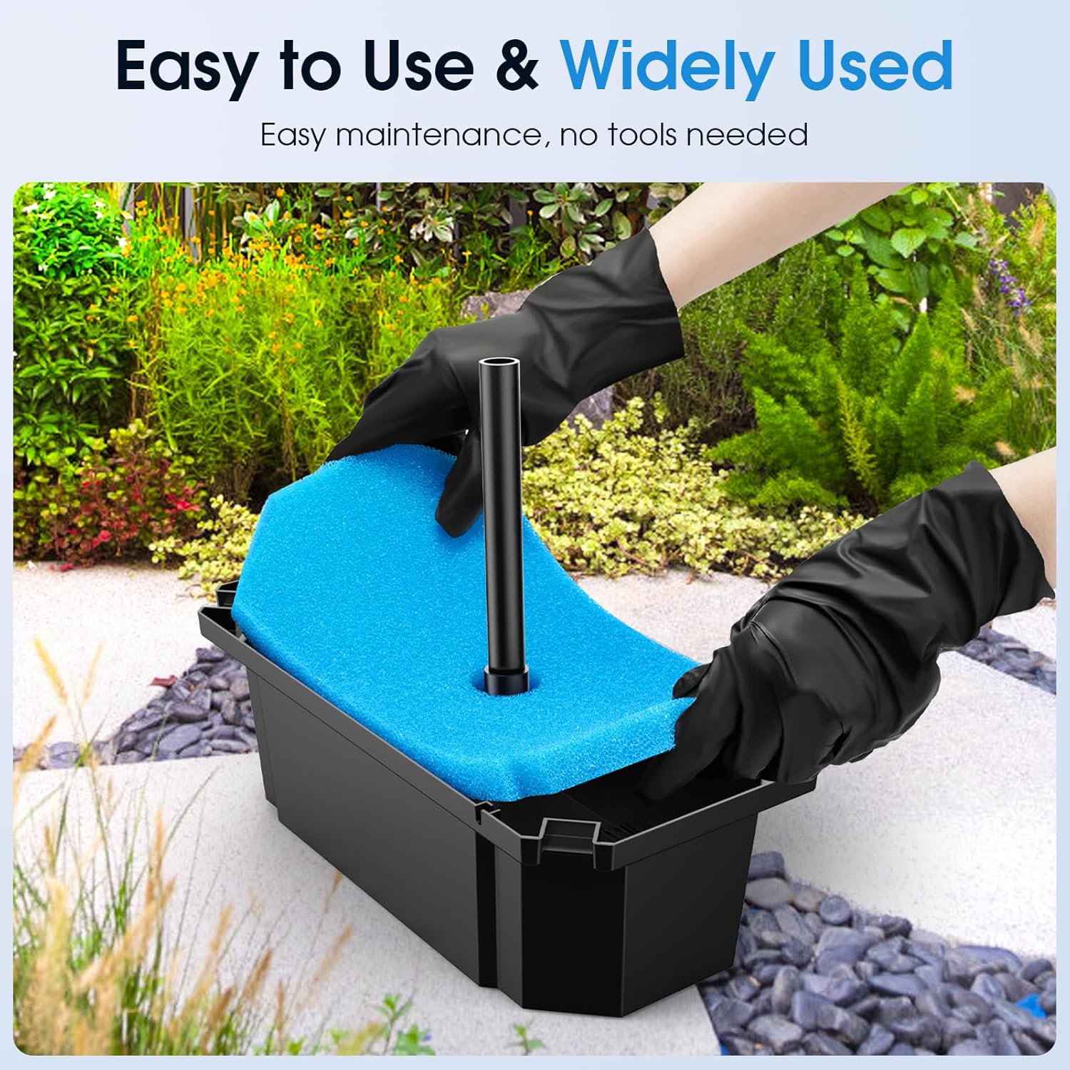 40W Solar Water Pond Pump & Filter Kit - 580GPH Adjustable Flow - Easy to Use and Widely Used