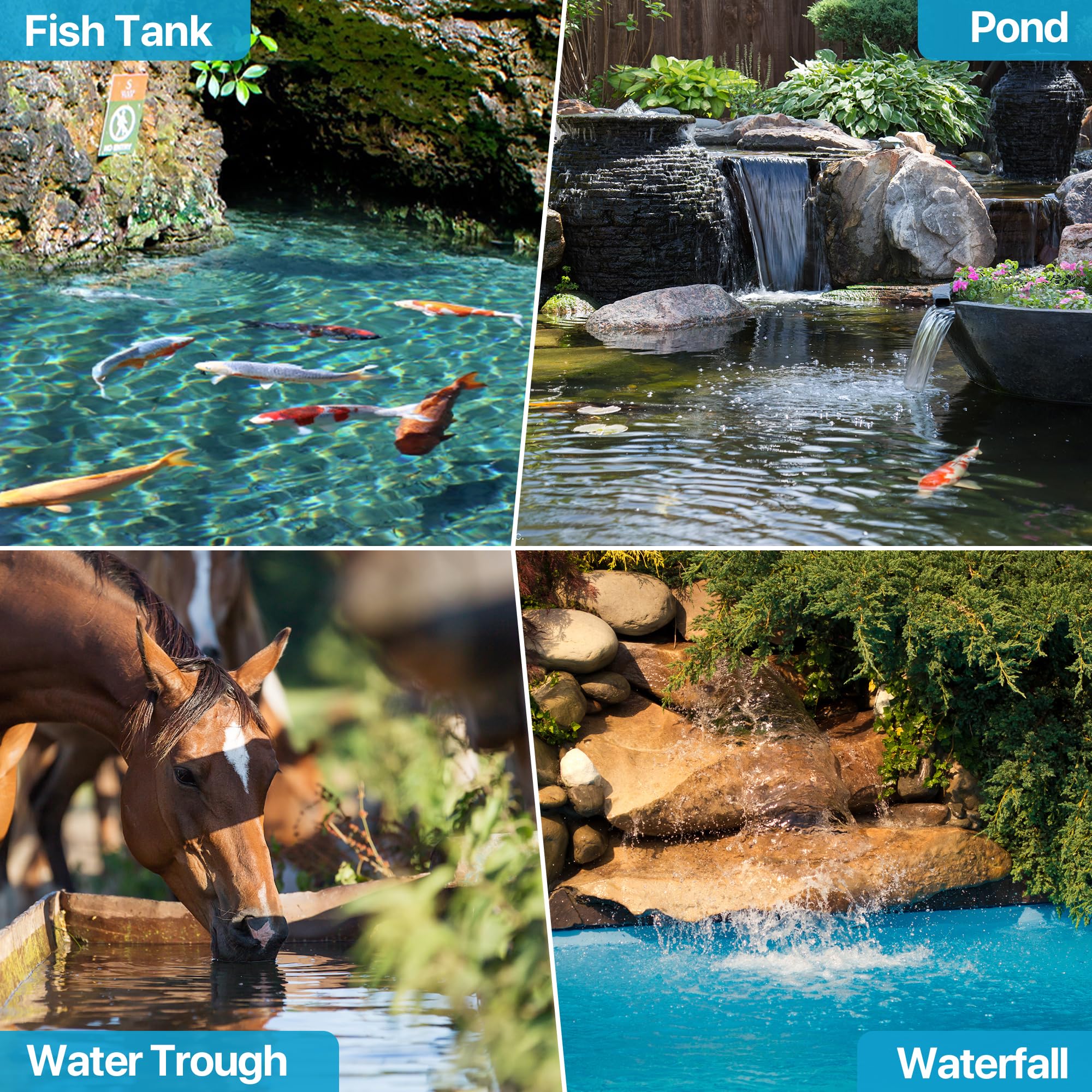 P3553 55W 580GPH Solar Pond Filter Fountain