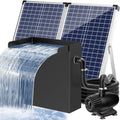 70W 580GPH Solar Waterfall Pump Kit with 12"x13.4" Spillway