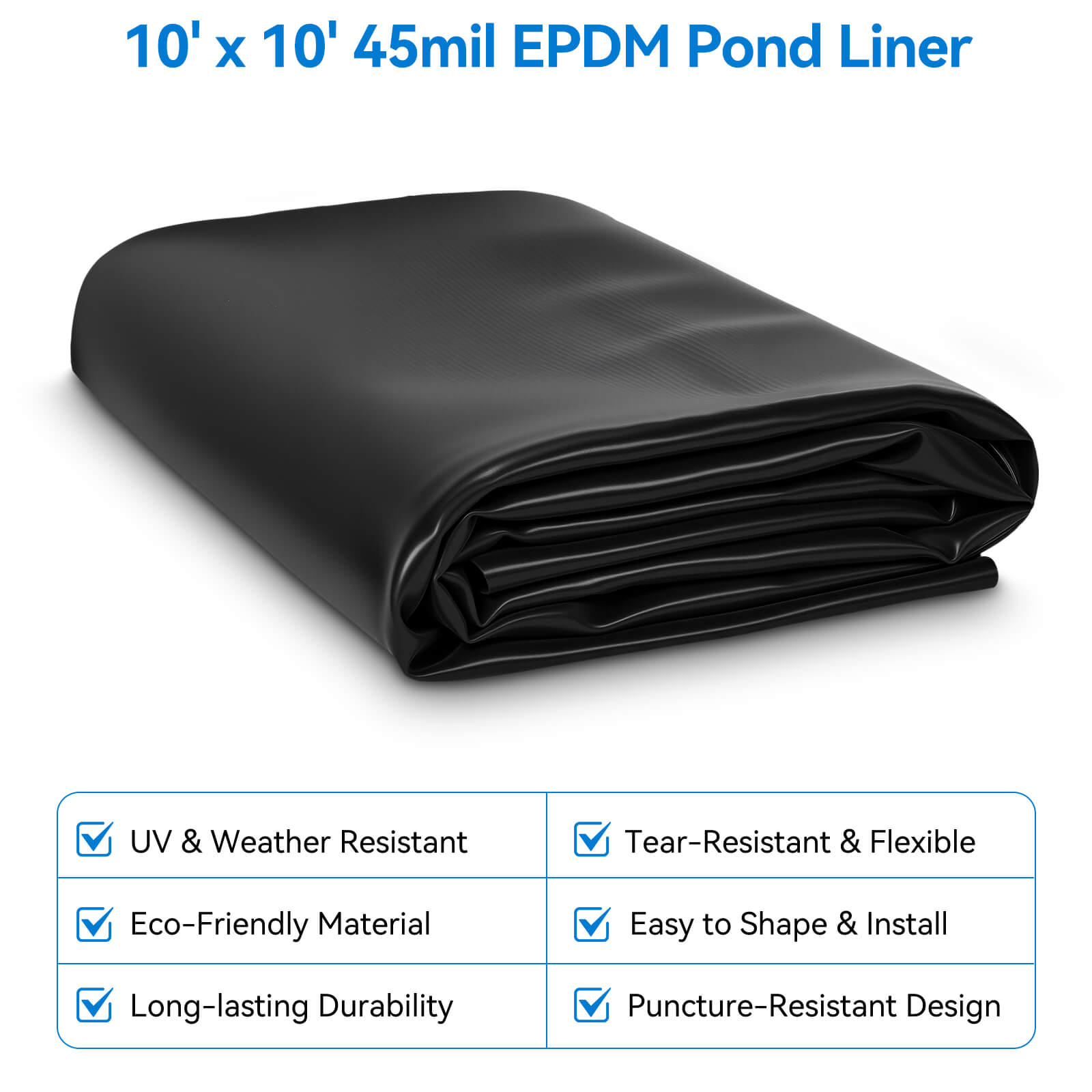 4′ x 4′ Pond Pro Kit | 5-in-1 Filter, Waterfall, Lights, Pond Liner & Underlayment