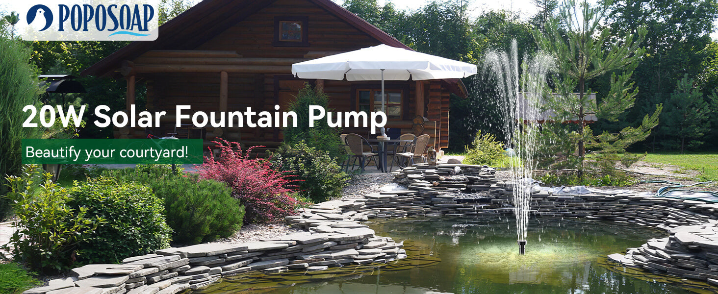 20W Solar Fountain Pump – Instantly Beautify Your Backyard