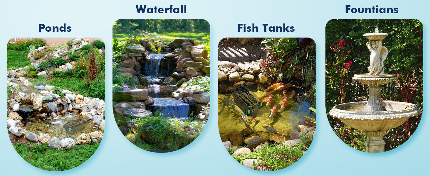 Wide Applications for Water Features - Perfect for Ponds, Waterfalls, Fish Tanks & Fountains