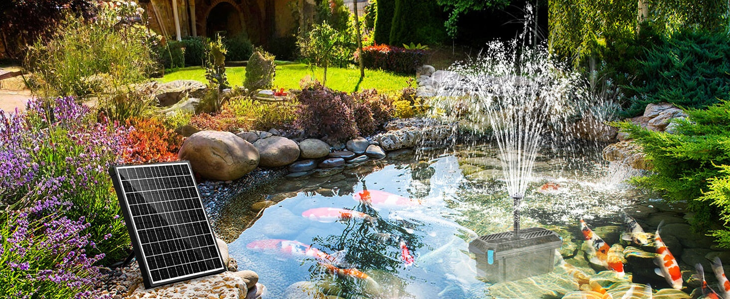 Filter, Circulate, and Fountain in One Solar Kit