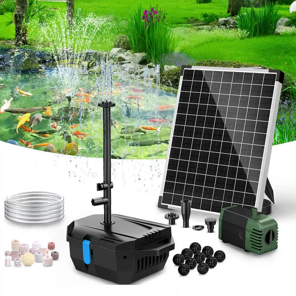 SPF200 20W 280GPH Solar Pond Filter Fountain