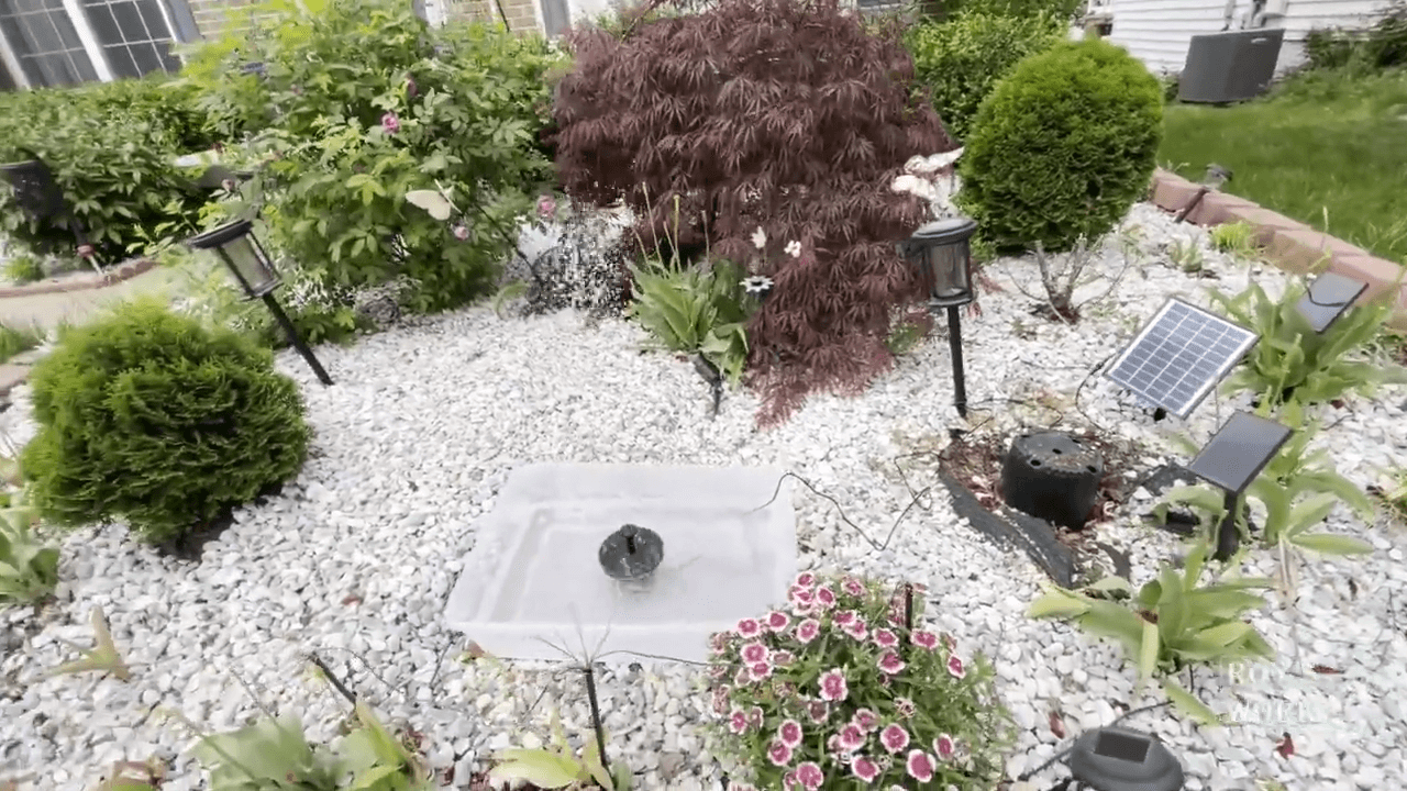 Solar bird bath fountain video poster