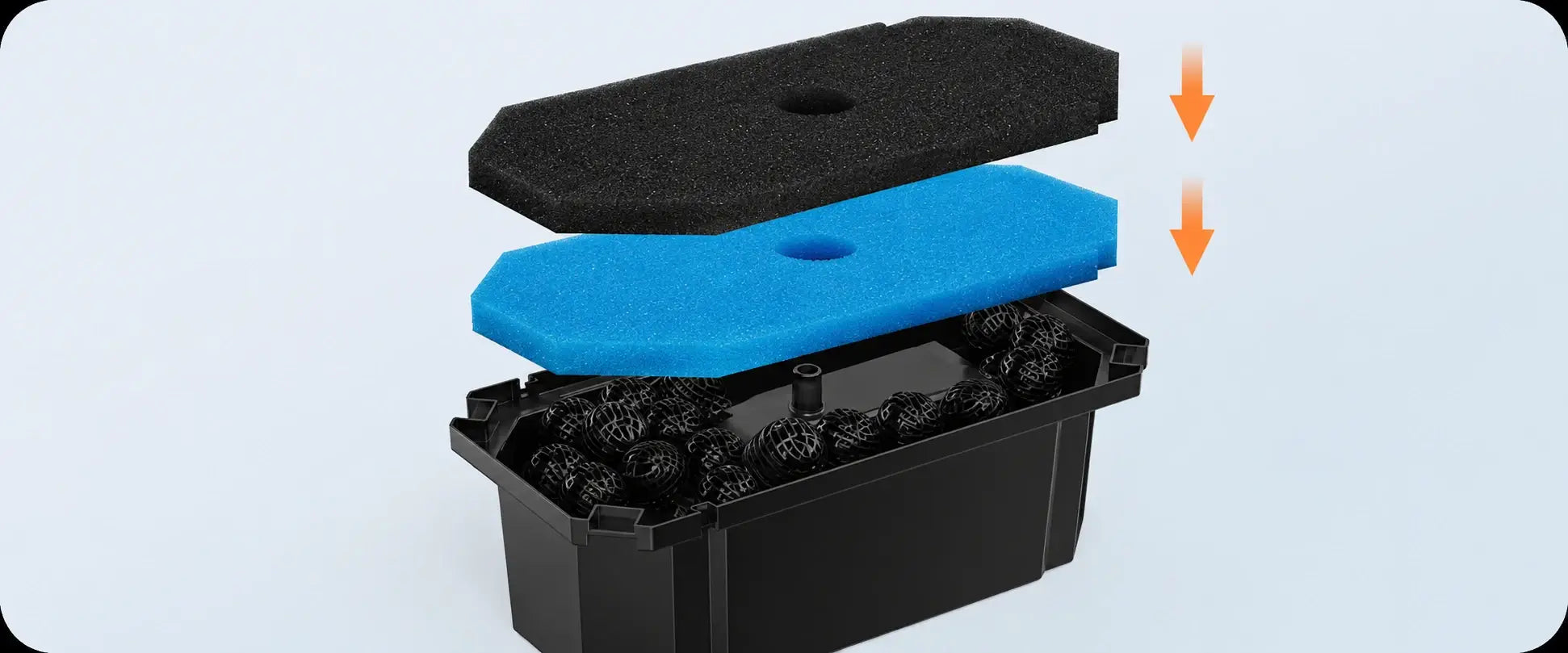 Step 3: Place filter pads