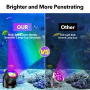 Underwater Solar Pond Lights - Brighter and More Penetrating