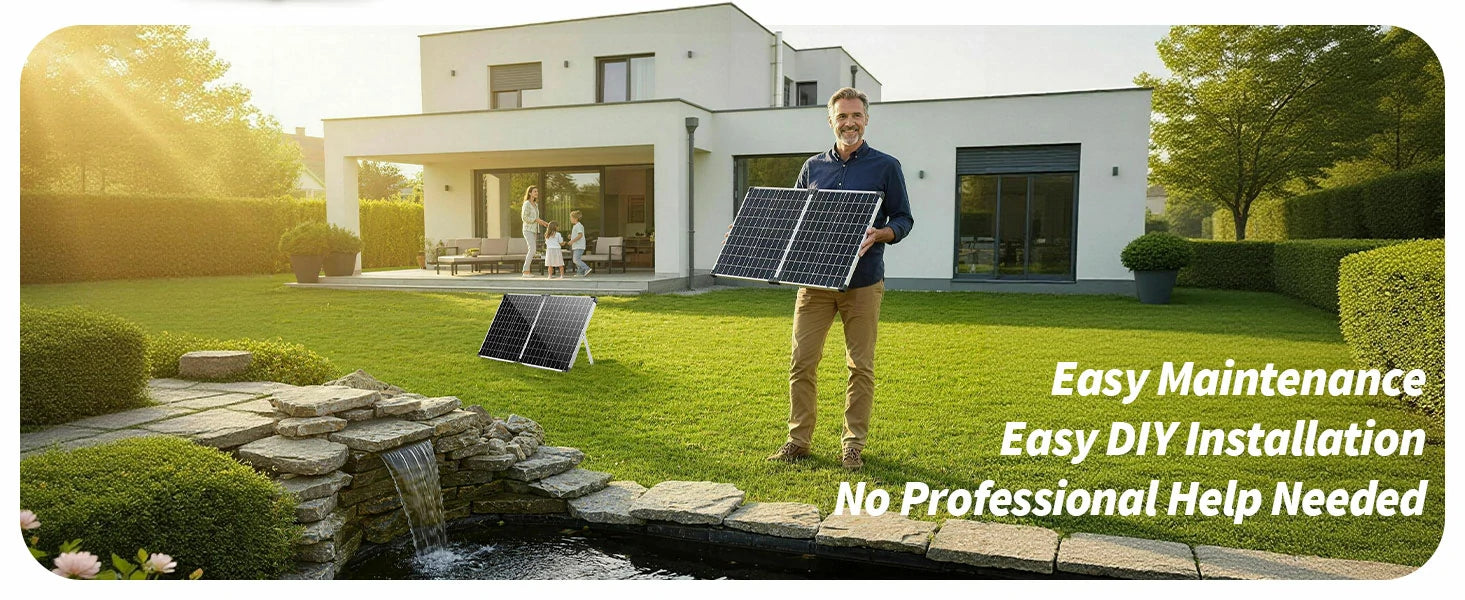 easy to install solar pump for waterfall feature