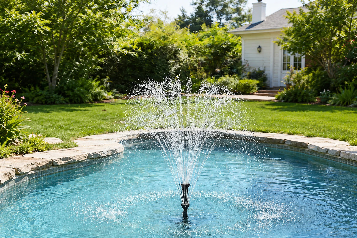 floating fountain lights short spray head