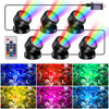 Underwater Pond Lights - RGB & Fixed Color Modes, IP68 Waterproof, Adjustable Heads (6 Headlamps)