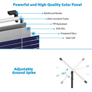 12W 160GPH Solar Water Fountain Pump - Black Pump