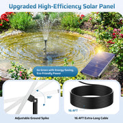 10W 120GPH Solar Water Fountain Pump