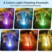 45W 660GPH Floating Fountain with LED Lights