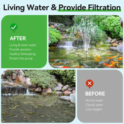 P3303 30W 320GPH Solar Pond Filter & Fountain Kit