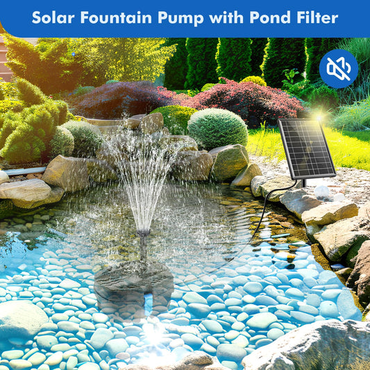 P3081 8W 80GPH Solar Pond Filter & Fountain Kit
