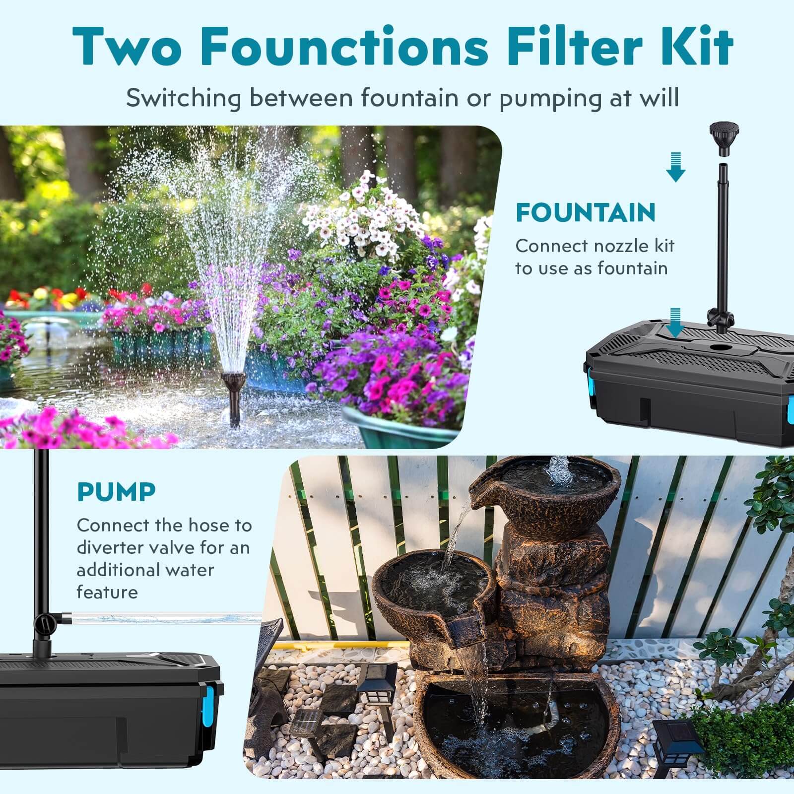 solar power pond filter,pond filter and pump solar